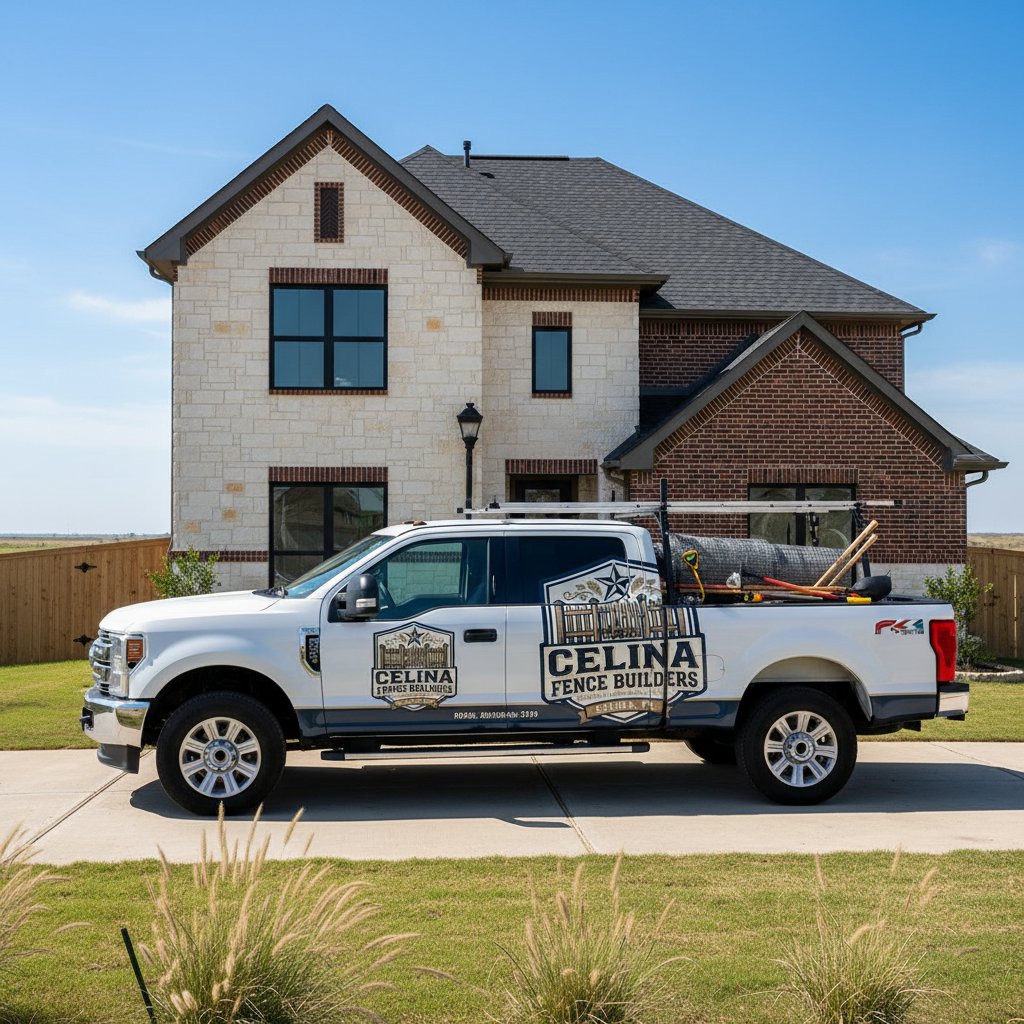 Celina Fence Builders Work Truck